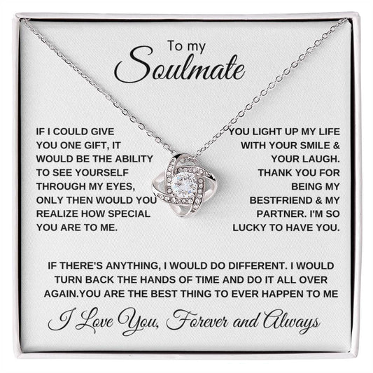 To My Soulmate | I Love You, Forever & Always - Love Knot Necklace