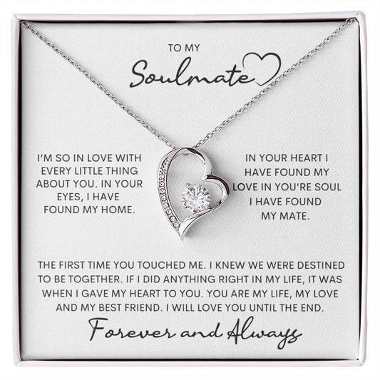 To My Soulmate | Forever & Always - Forever Love Necklace